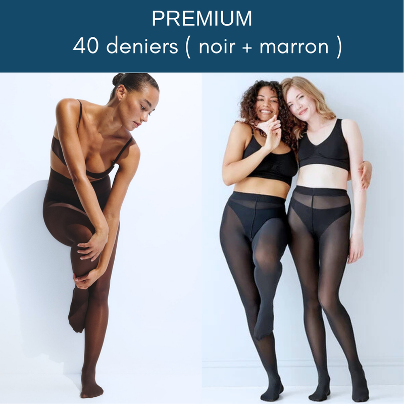 PACK PREMIUM  : (40 DENIERS NOIR +MARRON )