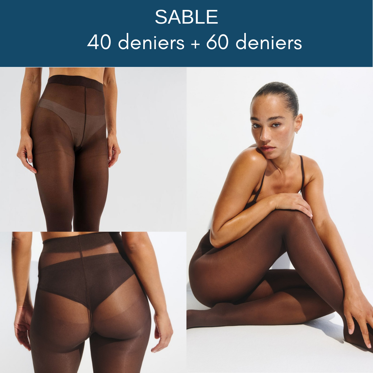 PACK SABLE : (40 DENIERS MARRON +60 DENIERS MARRON)