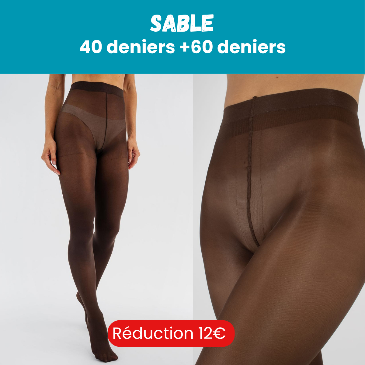 PACK SABLE : (40 DENIERS MARRON +60 DENIERS MARRON)